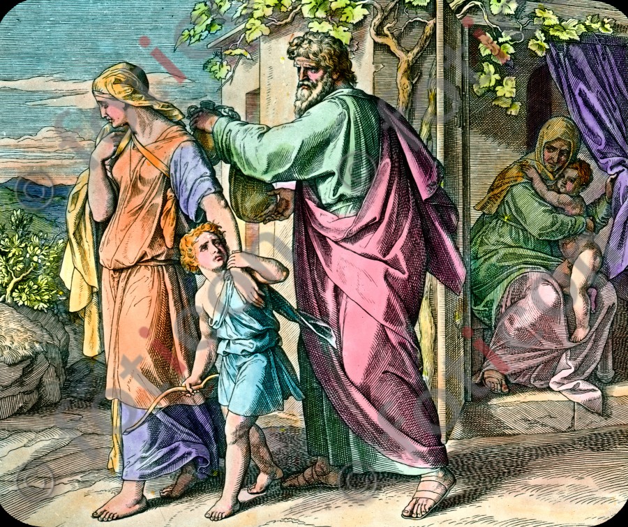 Vertreibung Ismaels und seiner Mutter | Expulsion of Ishmael and his mother  (foticon-simon-045-024.jpg)